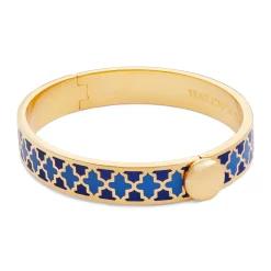 Agama Cobalt, Bluebell Gold Bangle | Halcyon Days