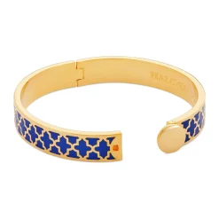 Agama Cobalt Hinged Enamel Bangle | Halcyon Days