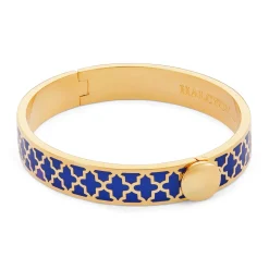 Agama Cobalt Hinged Enamel Bangle | Halcyon Days