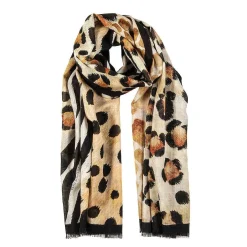 Animal Print Wool Silk Scarf | Halcyon Days