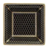 Antler Trellis Black Fine Bone China Square Tray | Halcyon Days