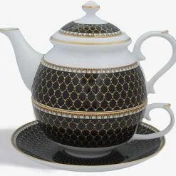 Antler Trellis Black Fine Bone China Tea For One