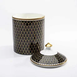 Antler Trellis Black Oud Lidded Candle