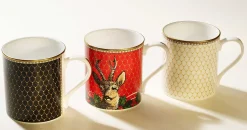 Antler Trellis Fine Bone China Ivory Mug | Halcyon Days
