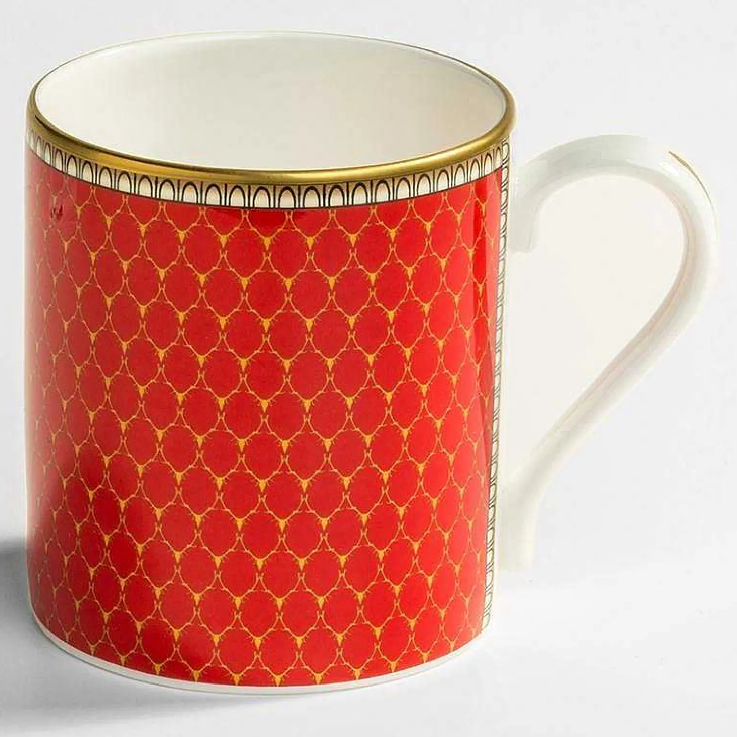 Antler Trellis Red English Fine Bone China Mug