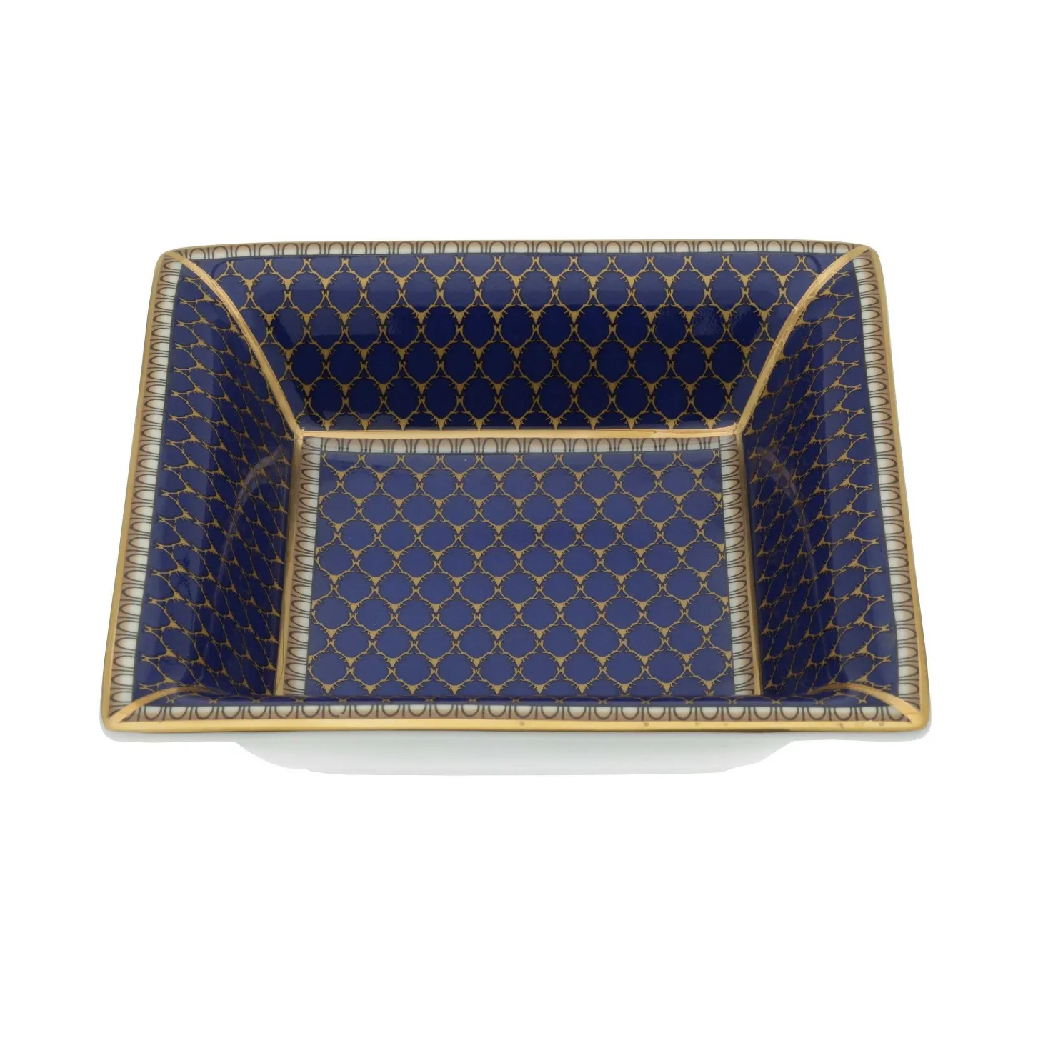 Antler Trellis Square Trinket Tray Midnight | Halcyon Days