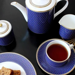 Antler Trellis Teacup & Saucer Midnight