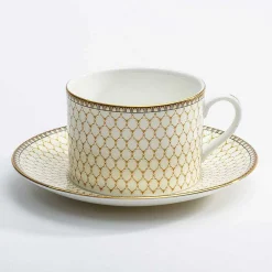 Antler Trellis Teacup & Saucer Ivory