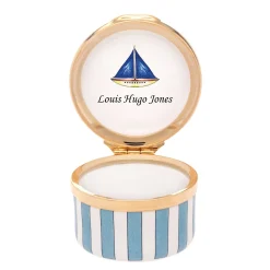 Baby'S First Tooth Blue Enamel Box