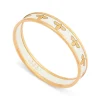Bee Cream & Gold Enamel Bangle | Halcyon Days