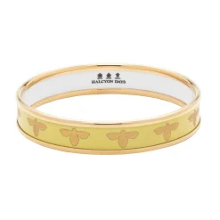 Bee Enamel Bangle In Buttercup & Gold | Halcyon Days