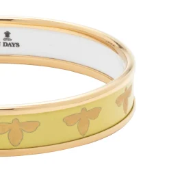 Bee Enamel Bangle In Buttercup & Gold | Halcyon Days