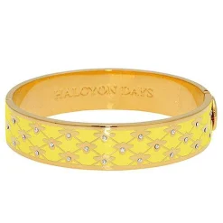 Bee Sparkle Trellis Buttercup & Gold Bangle | Halcyon Days