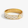 Bee Sparkle Trellis Cream & Gold Bangle | Halcyon Days