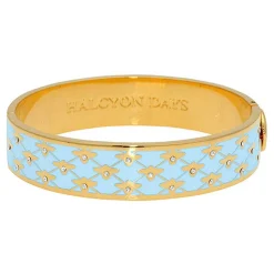 Bee Sparkle Trellis Forget-Me-Not & Gold Bangle | Halcyon Days