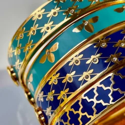 Bee Turquoise & Gold Bangle | Halcyon Days