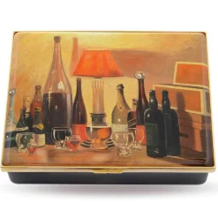 Bottlescape By Sir Winston Churchil Enamel Box | Halcyon Days