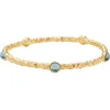 Cabochon Aquamarine Gold Push-On Bangle | Halcyon Days