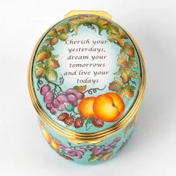 Cherish Your Days Enamel Box | Halcyon Days