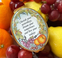 Cherish Your Days Enamel Box | Halcyon Days