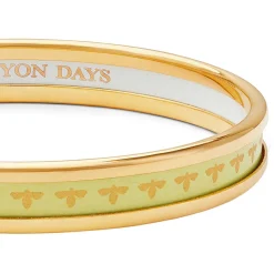 Christmas Robin Enamel Bangle In Navy & Gold | Halcyon Days