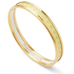 Christmas Robin Enamel Bangle In Navy & Gold | Halcyon Days