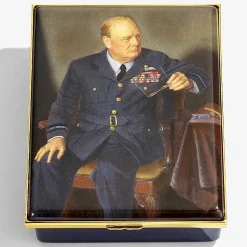 Churchill Portrait By Douglas Chandor Prestige Box | Halcyon Days