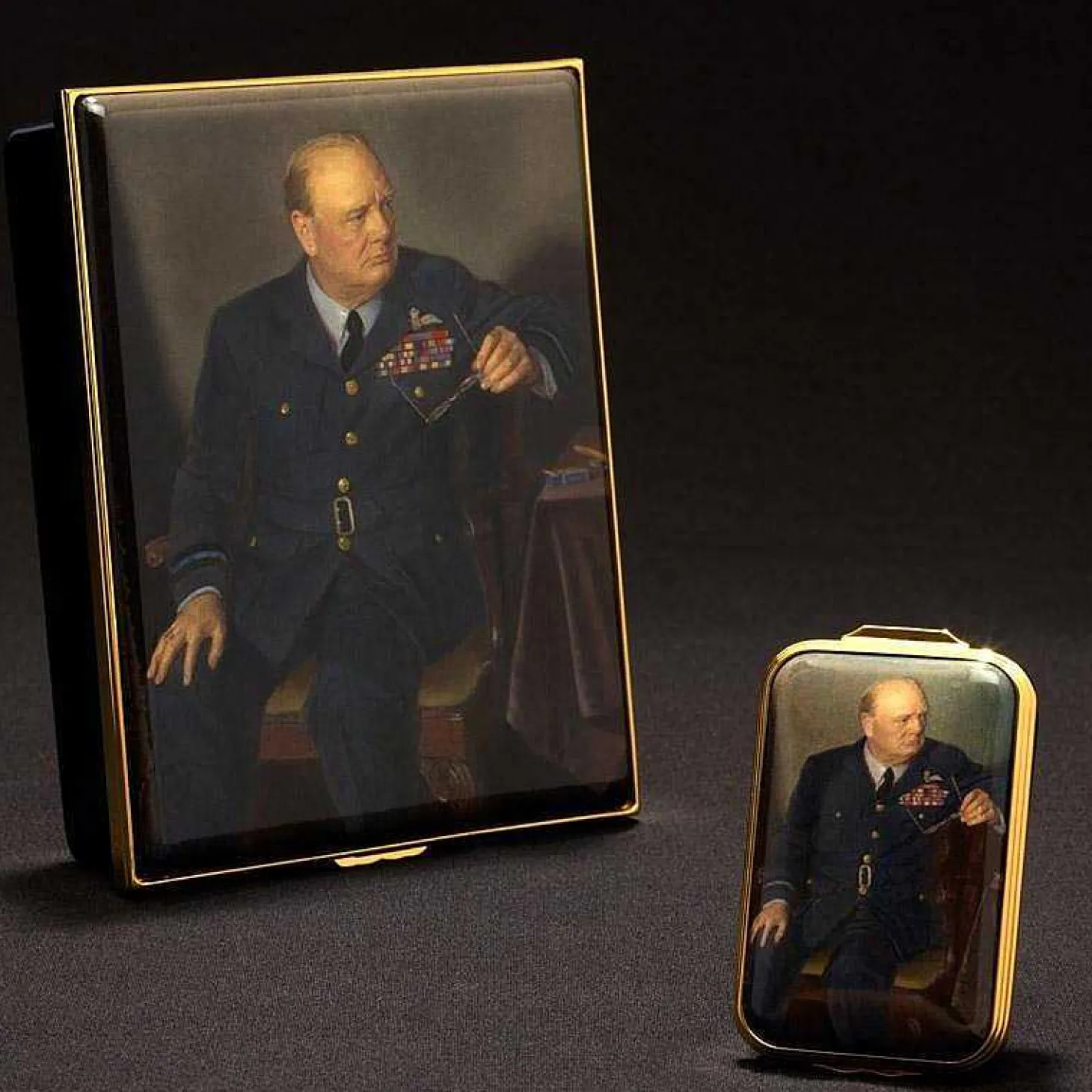 Churchill Portrait By Douglas Chandor Prestige Box | Halcyon Days