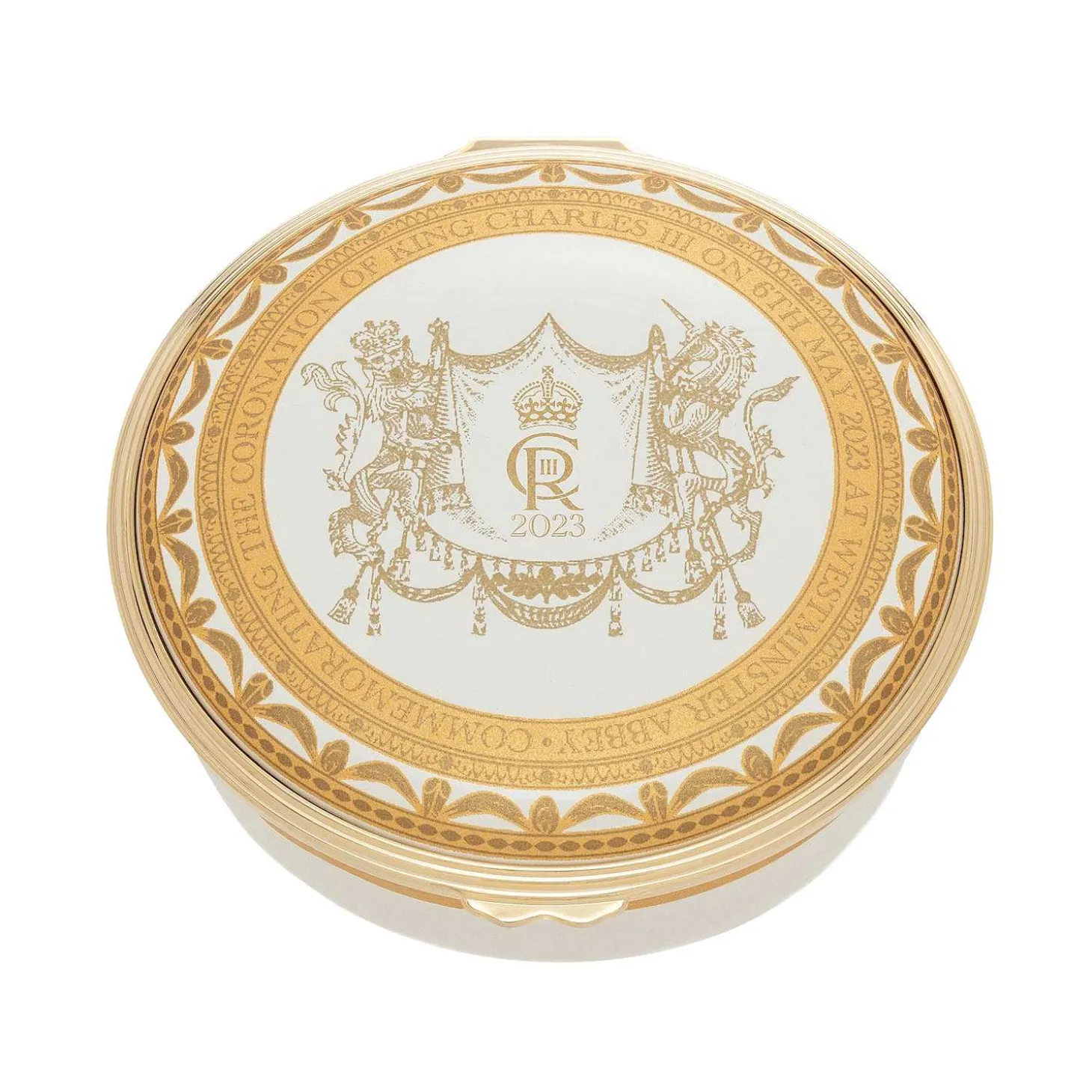 Coronation Gold Enamel Box
