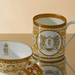Coronation Gold English Fine Bona China Mug | Halcyon Days
