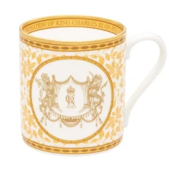 Coronation Gold English Fine Bona China Mug | Halcyon Days