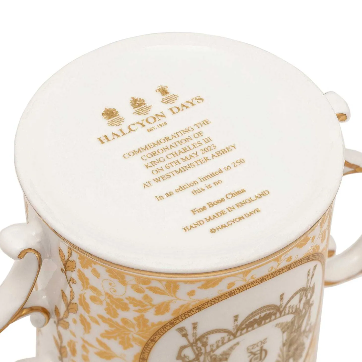 Coronation Gold Loving Fine Bone China Cup | Halcyon Days