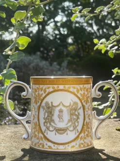 Coronation Gold Loving Fine Bone China Cup | Halcyon Days