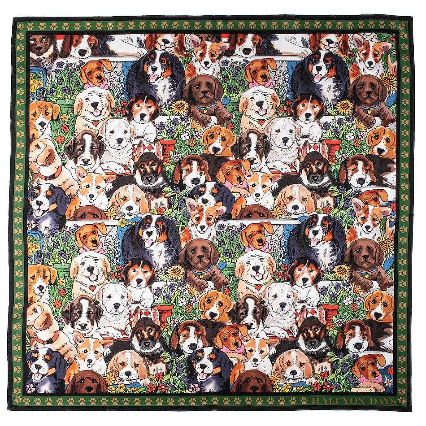 Dogs Leave Pawprints Silk Scarf | Halcyon Days