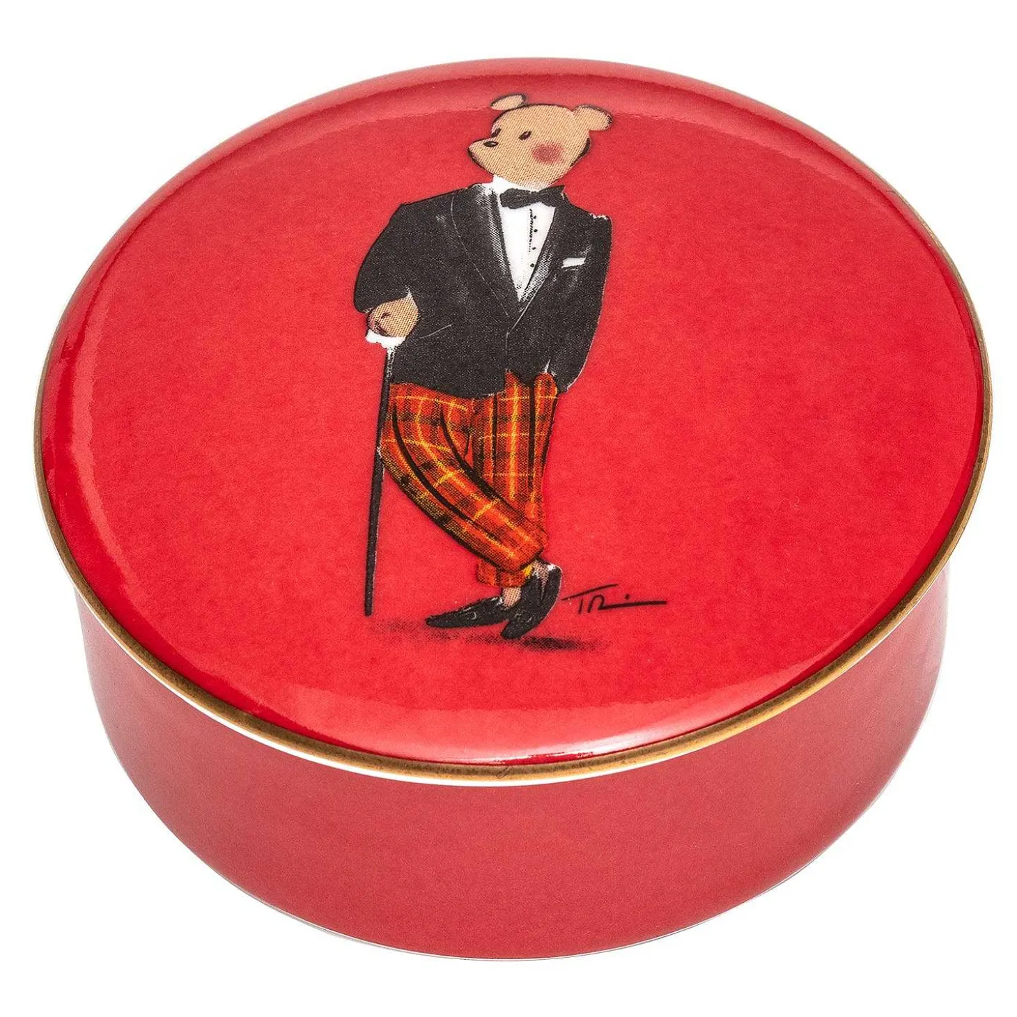 Hal The Bear Fine Bone China Trinket Box | Halcyon Days