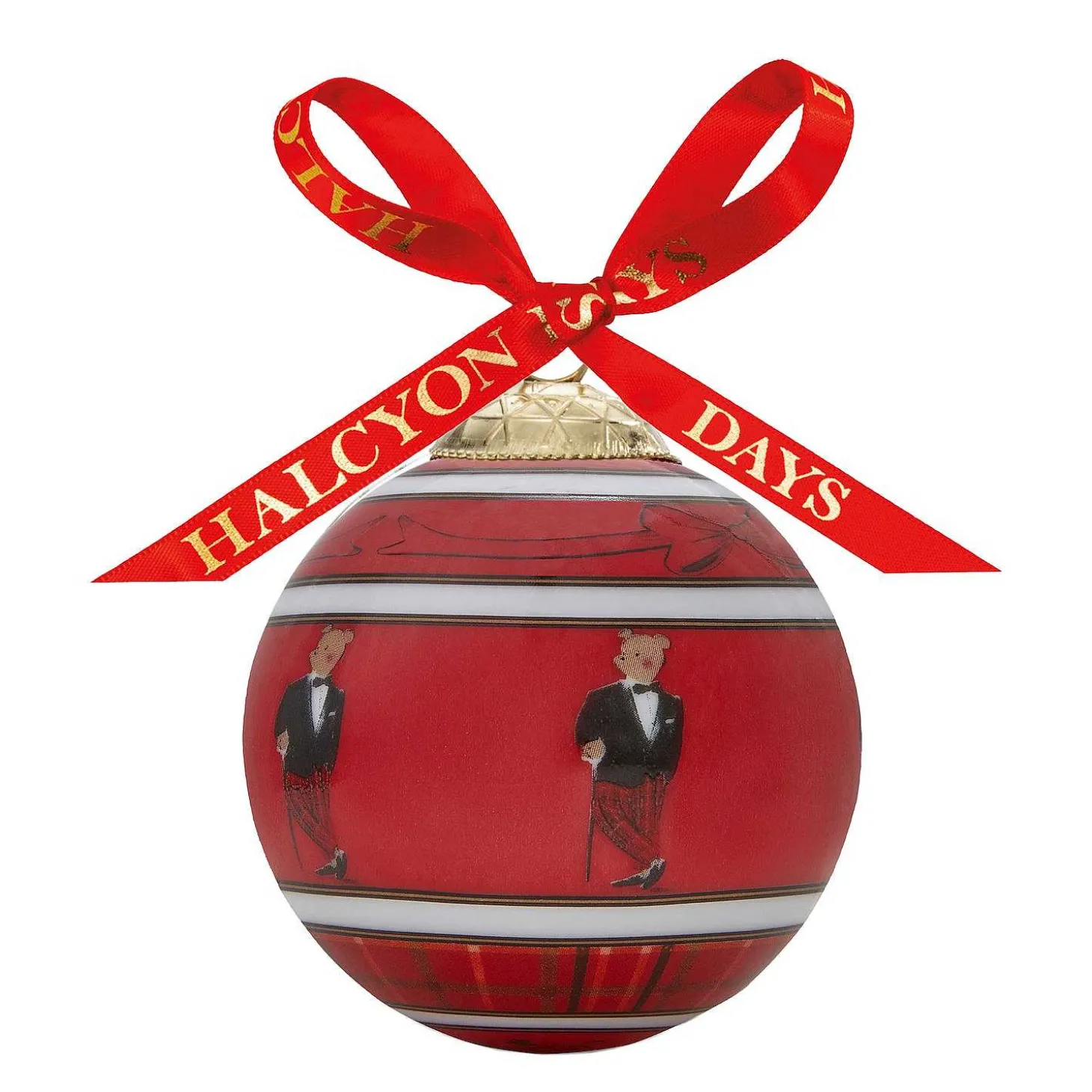Hal The Bear Red Bauble | Halcyon Days