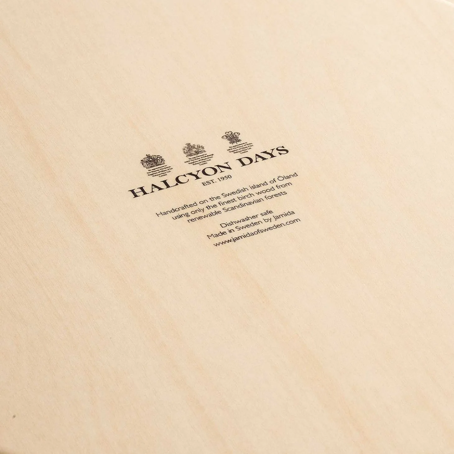 Hal The Bear Round Birchwood Tray | Halcyon Days