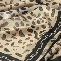 Halcyon Days Leopard Print Silk Scarf