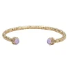Hammered Torque Amethyst & Gold Bangle | Halcyon Days