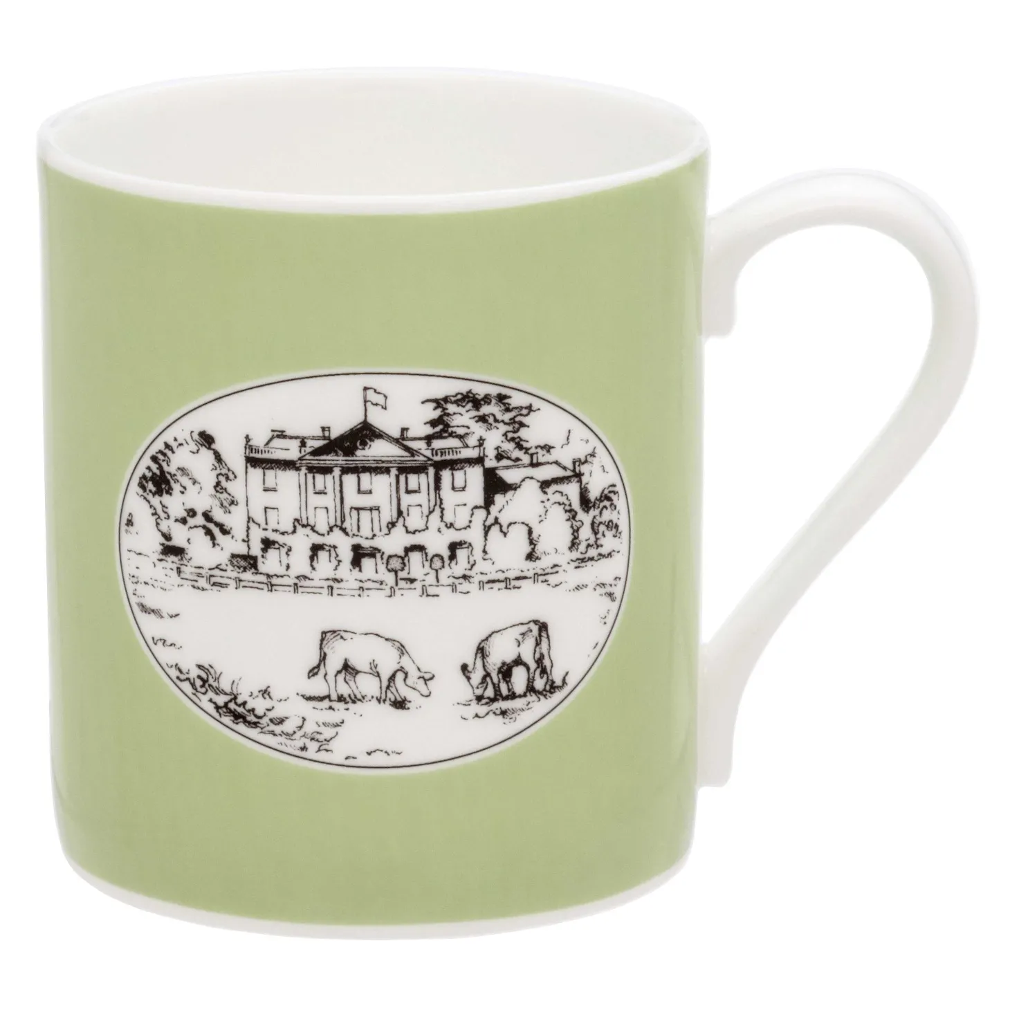 Highgrove House Green Fine Bone China Mug | Halcyon Days
