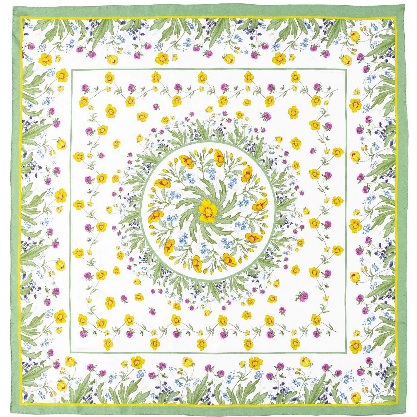 Highgrove Wildflower Border Silk Scarf | Halcyon Days