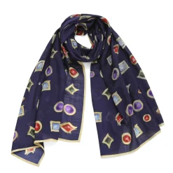 Jewels Wool Silk Scarf