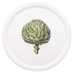 Kitchen Garden Artichoke Round Birchwood Tray