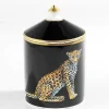 Leopard Black Jasmine Lidded Candle