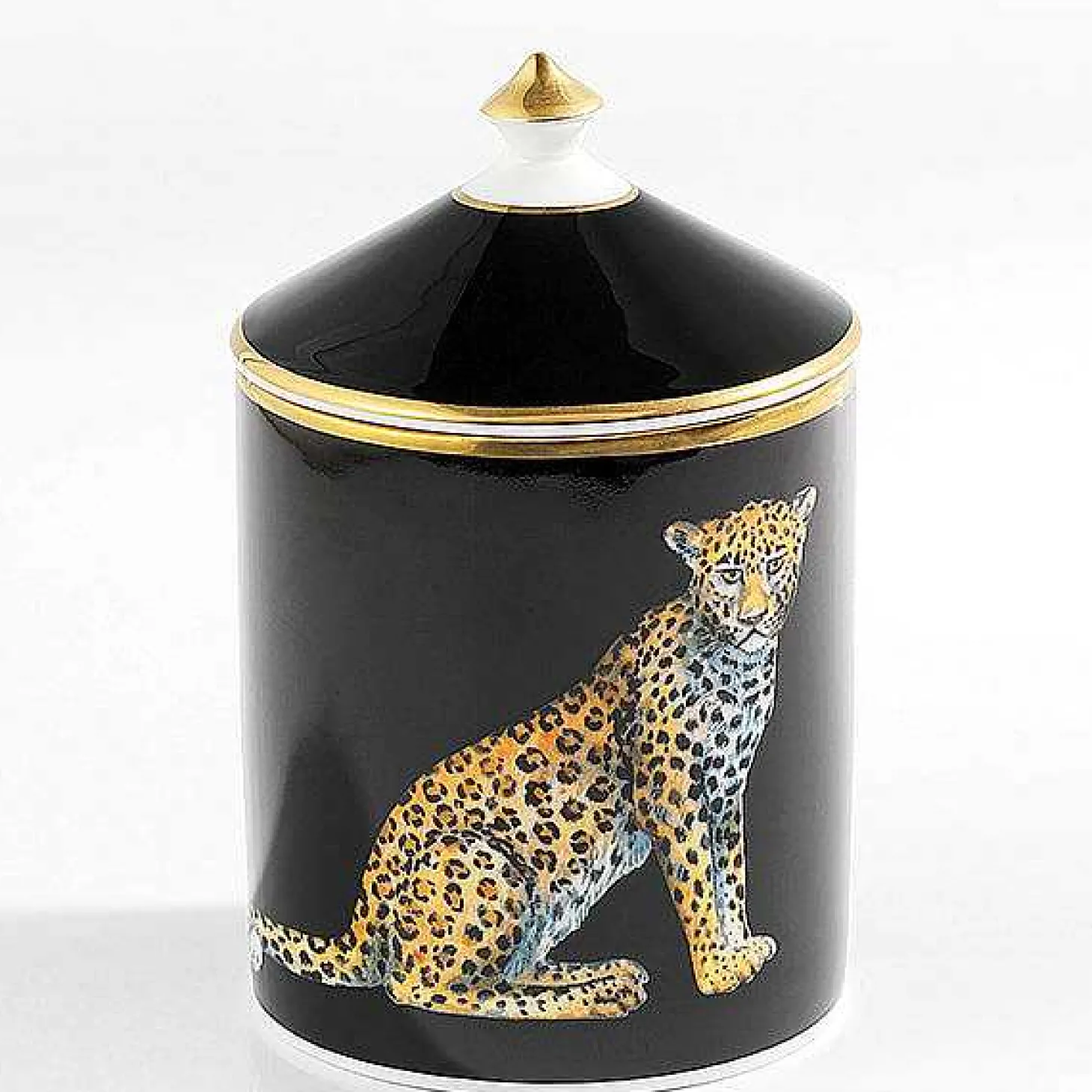 Leopard Black Jasmine Lidded Candle