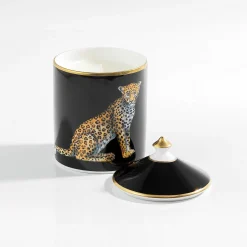 Leopard Black Jasmine Lidded Candle