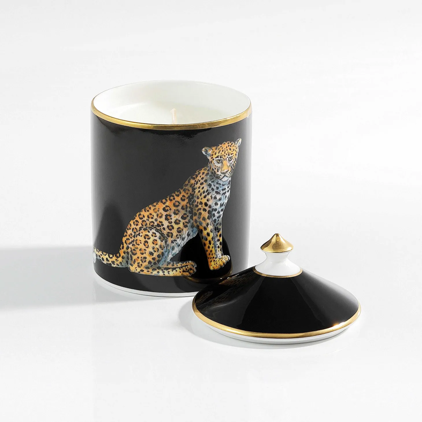 Leopard Black Jasmine Lidded Candle