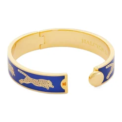 Leopard Cobalt & Gold Bangle | Halcyon Days