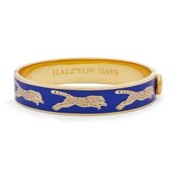 Leopard Cobalt & Gold Bangle | Halcyon Days