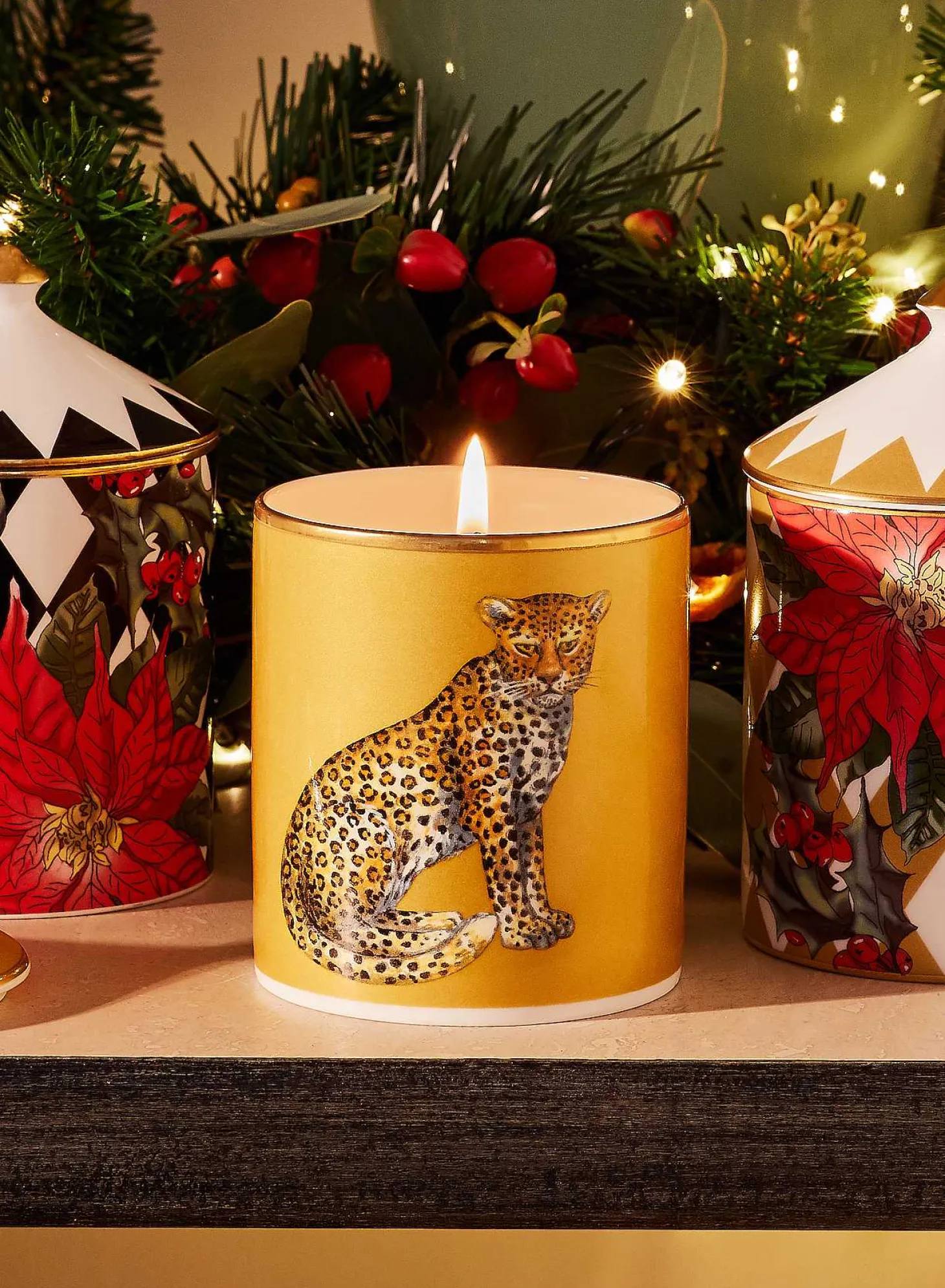 Leopard Gold Jasmine Lidded Candle